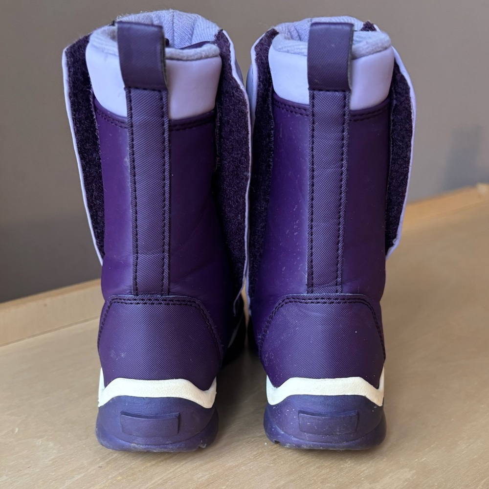 Lands End little girls purple snow boots with Velcro size 12 - Picture 4 of 8
